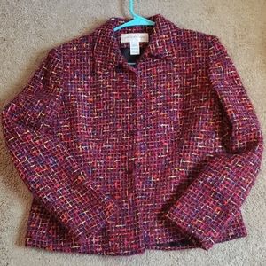 Vintage Jones New York Multicolored Knit Blazer